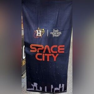 Houston Astros space city Beach towel